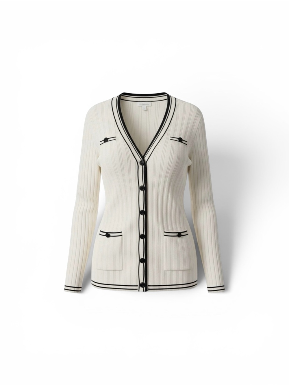 Liz Claiborne Women's Cardigan with Black Trim